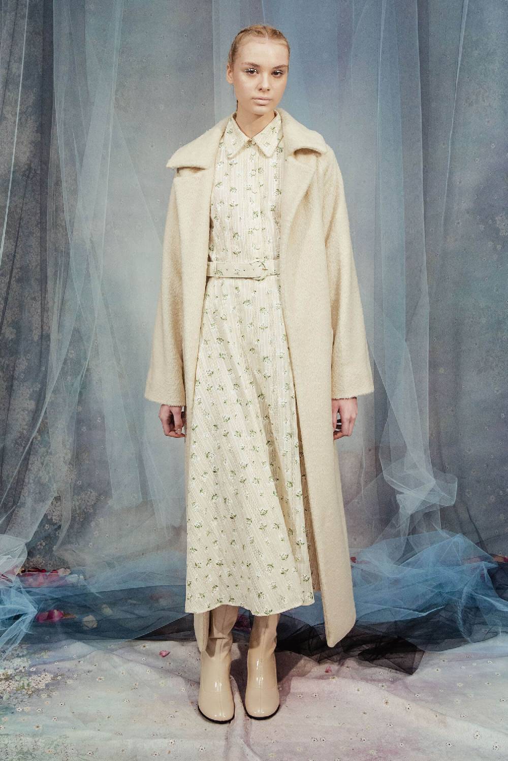 Luisa Beccaria Cintura in jacquard con fiori stampati in cotone Pezzi Unici