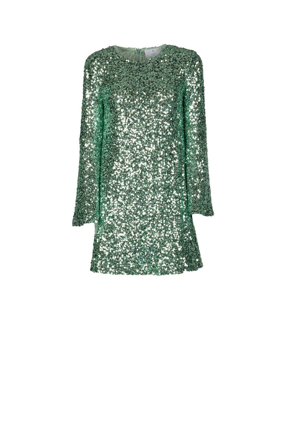 Luisa Beccaria Miniabito con paillettes color menta Qualità Garantita