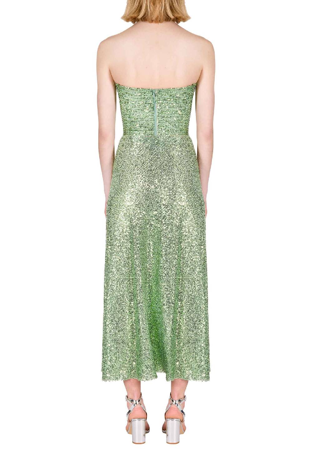 Luisa Beccaria Gonna con paillettes verde salvia Sottocosto