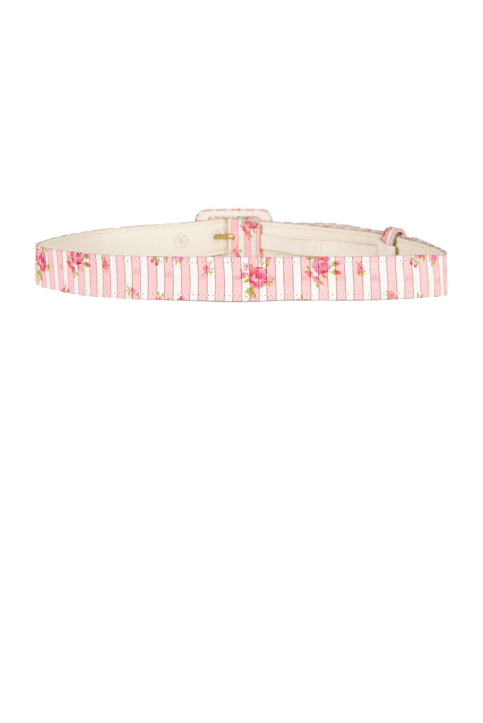 Luisa Beccaria Cintura rosa con rose a righe Offerta