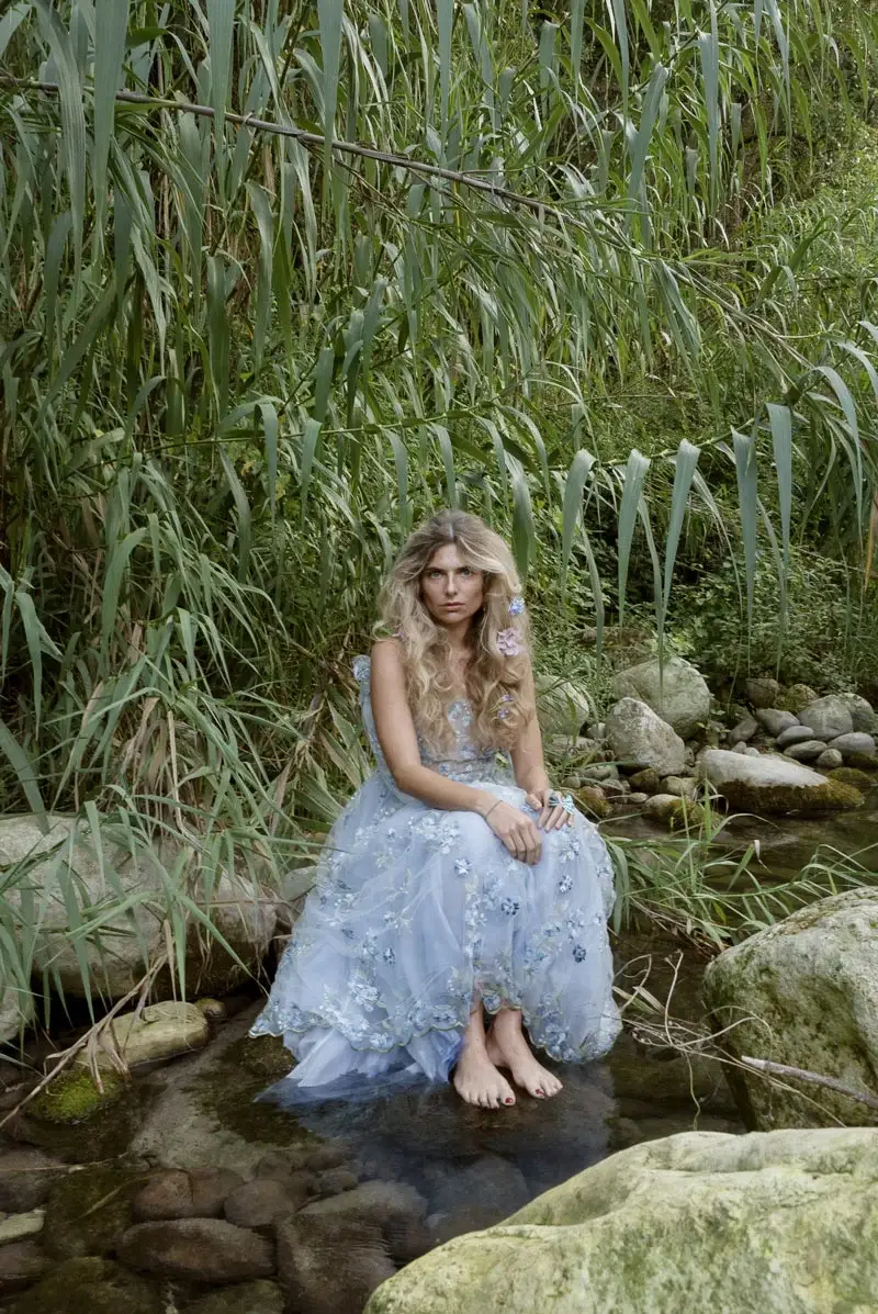 Luisa Beccaria Abito midi in tulle ricamato Saldi