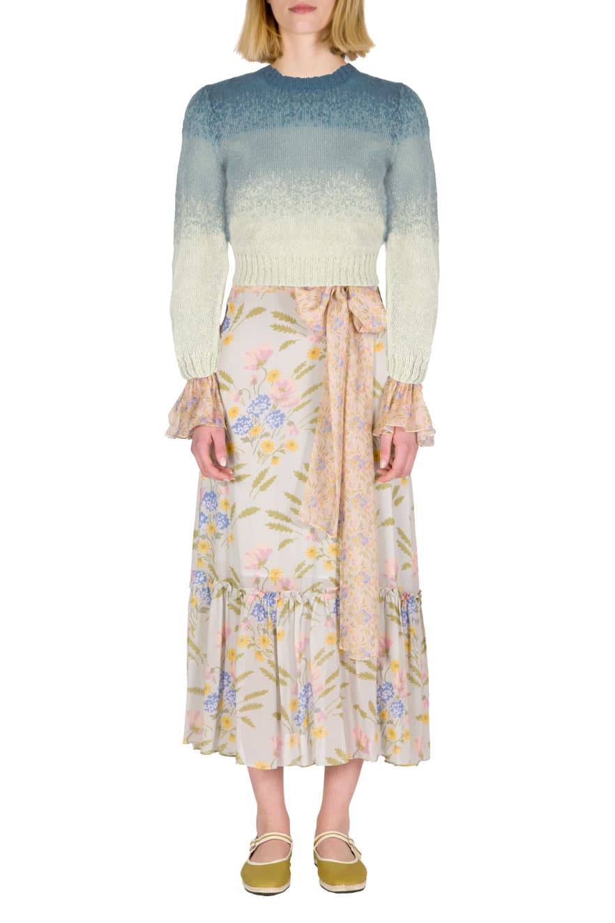 Luisa Beccaria Maglia Mohair Blu Sfumato Vendite stagionali