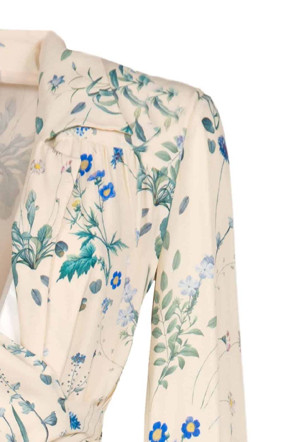 Luisa Beccaria Tuta in crêpe con stampa floreale di Herbarium con cintura Enormi risparmi