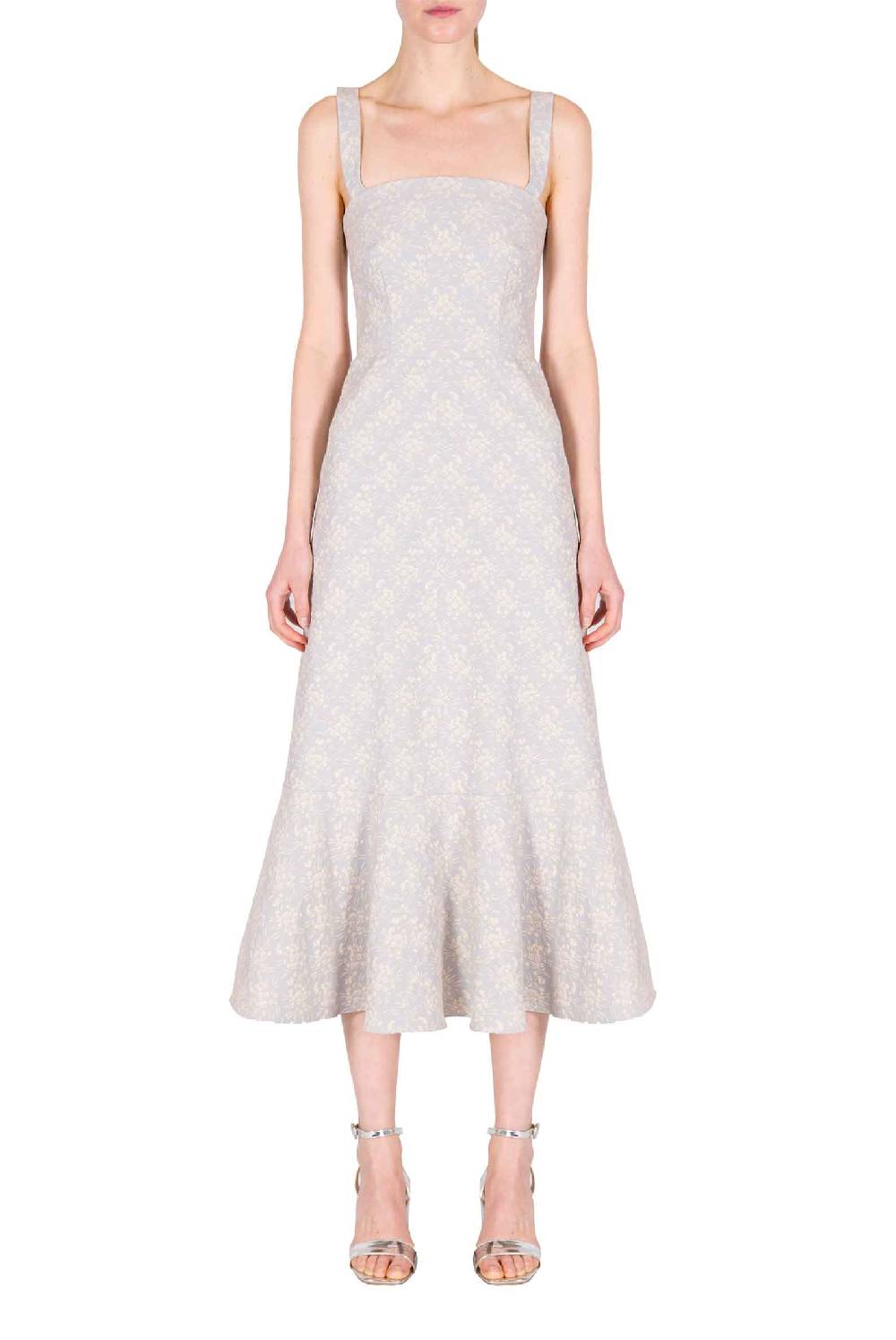Luisa Beccaria Abito a balze in jacquard floreale Rilascio limitato