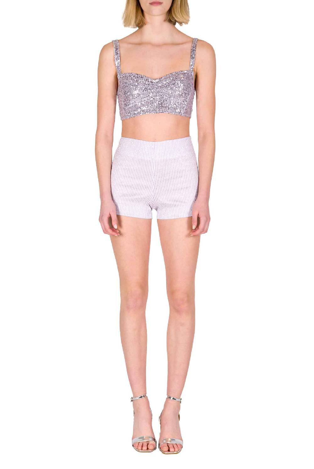 Luisa Beccaria Reggiseno con paillettes lilla Ultimi tre giorni
