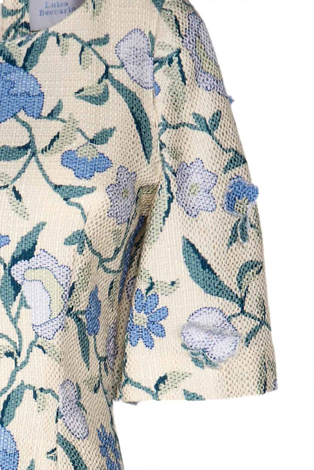 Luisa Beccaria Abito dritto in jacquard fiori di campo Ultimo giorno