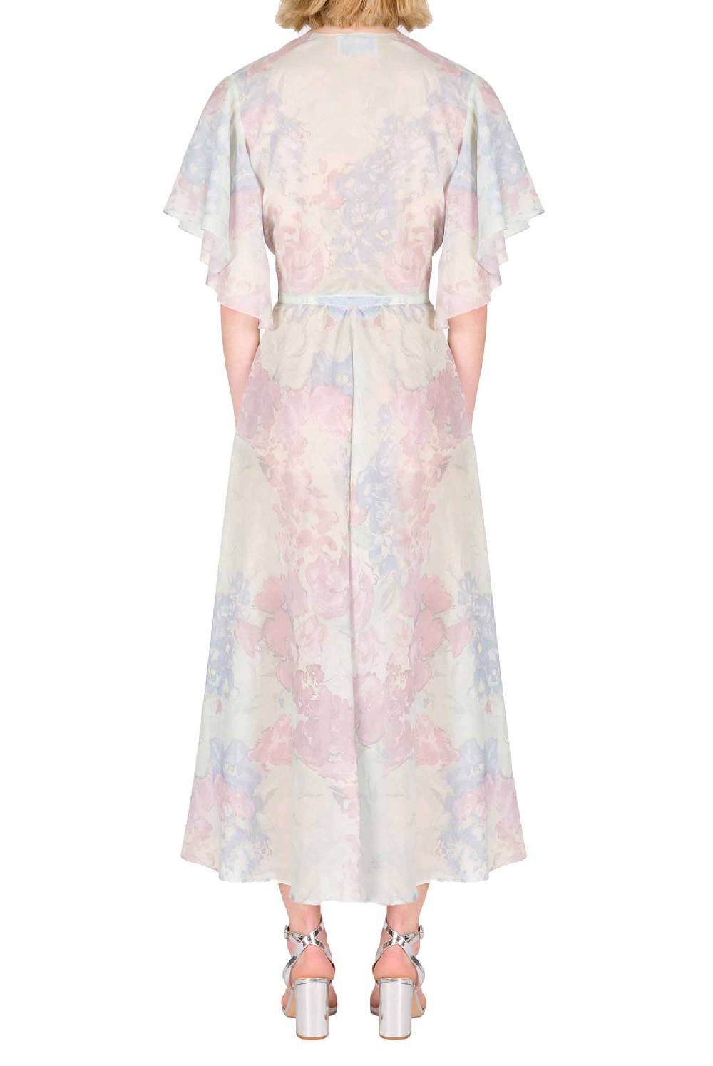 Luisa Beccaria Gonna in cotone leggero stampato con fiori astratti Fino al 60% di sconto