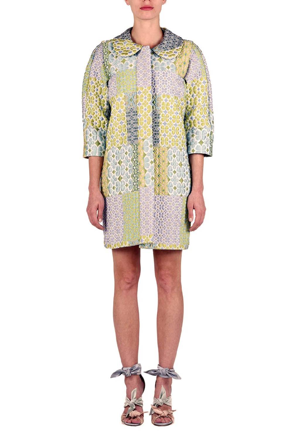 Luisa Beccaria Cappotto in broccato patchwork Solo un giorno rimasto