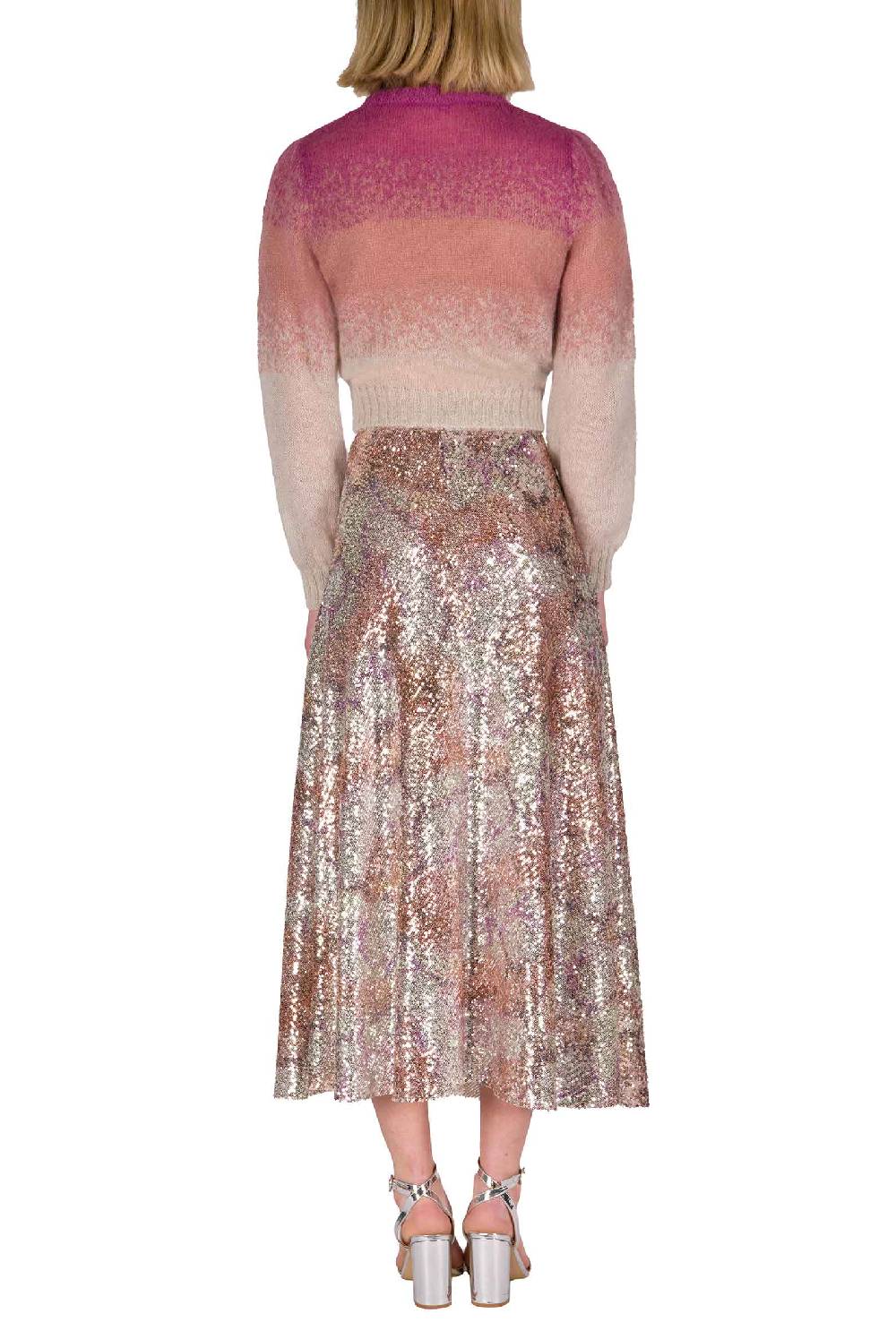 Luisa Beccaria Gonna con paillettes marmorizzate Sottocosto