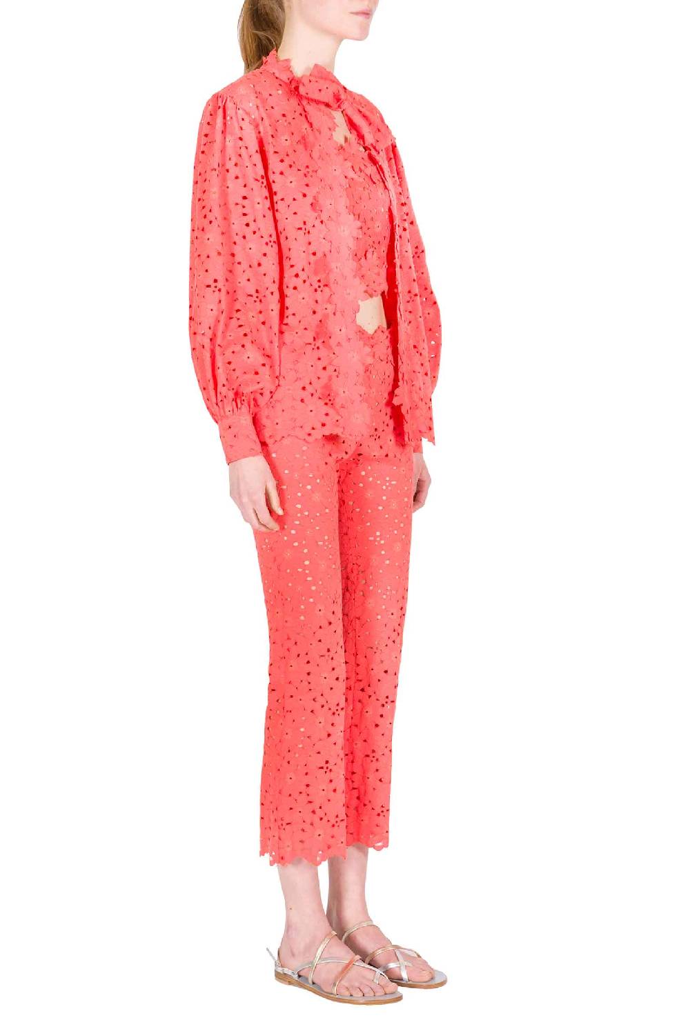 Luisa Beccaria Camicia in pizzo floreale Sconto