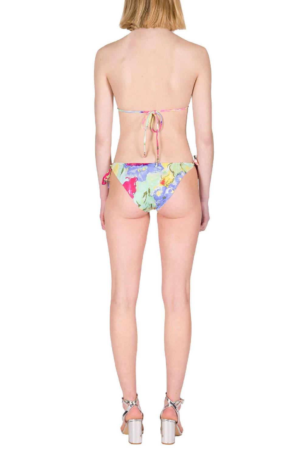 Luisa Beccaria Bikini Triangolo E Slip A Fiori Astratti Saldi