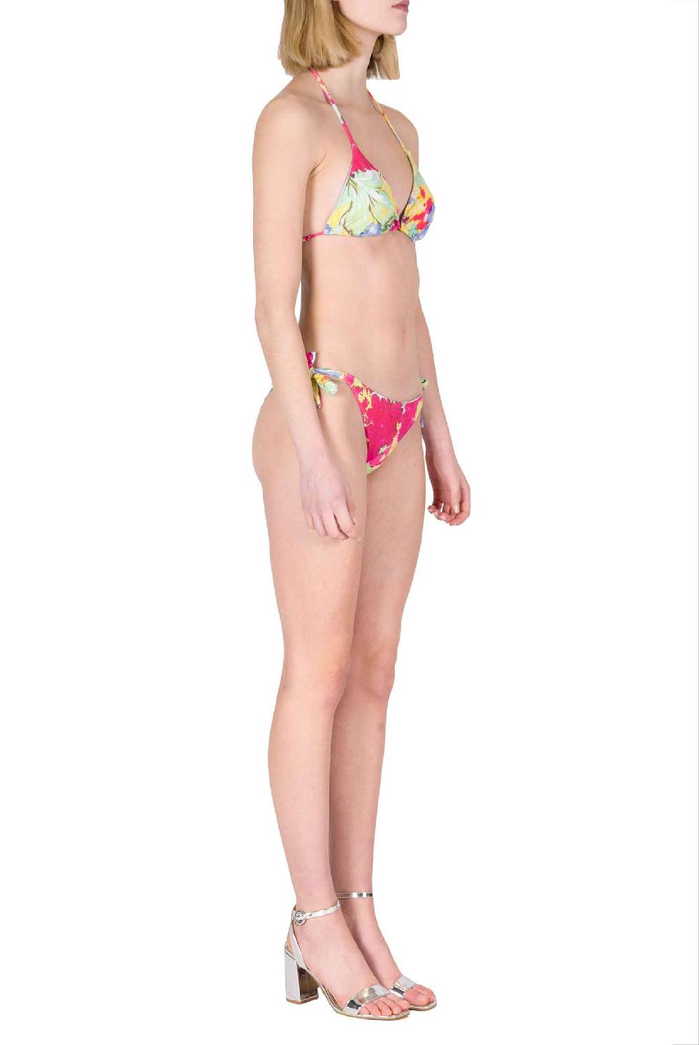 Luisa Beccaria Bikini Triangolo E Slip A Fiori Astratti Saldi