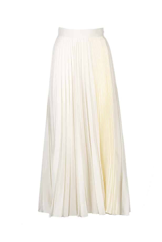 Luisa Beccaria Gonna midi plissettata in crepe de chine