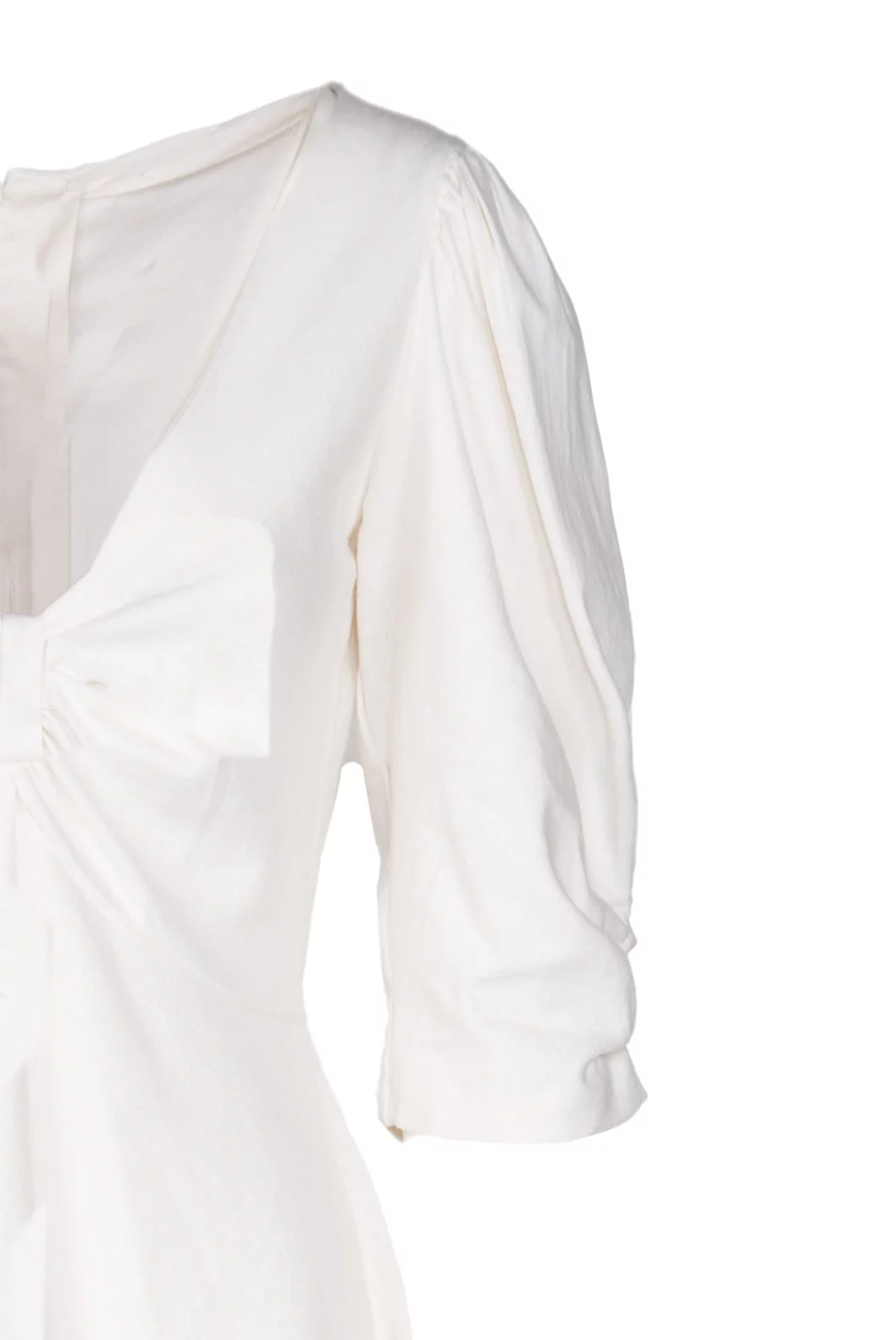 Luisa Beccaria Abito Anna in lino bianco elasticizzato Offerta esclusiva