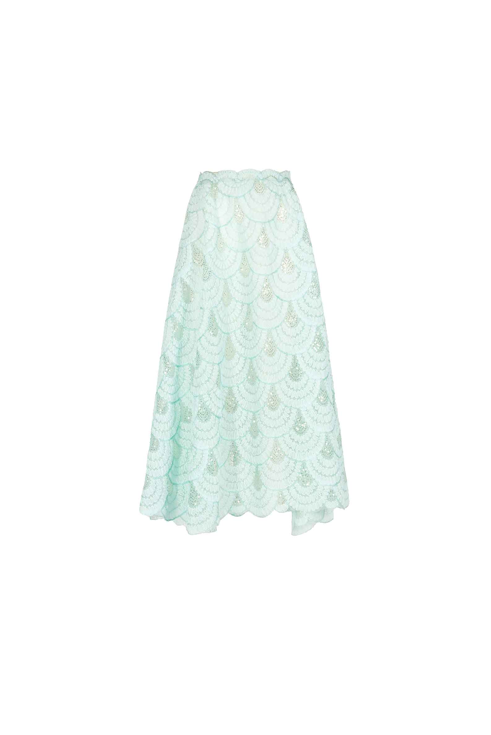 Luisa Beccaria Gonna a balze in tulle paillettes Offerta natalizia
