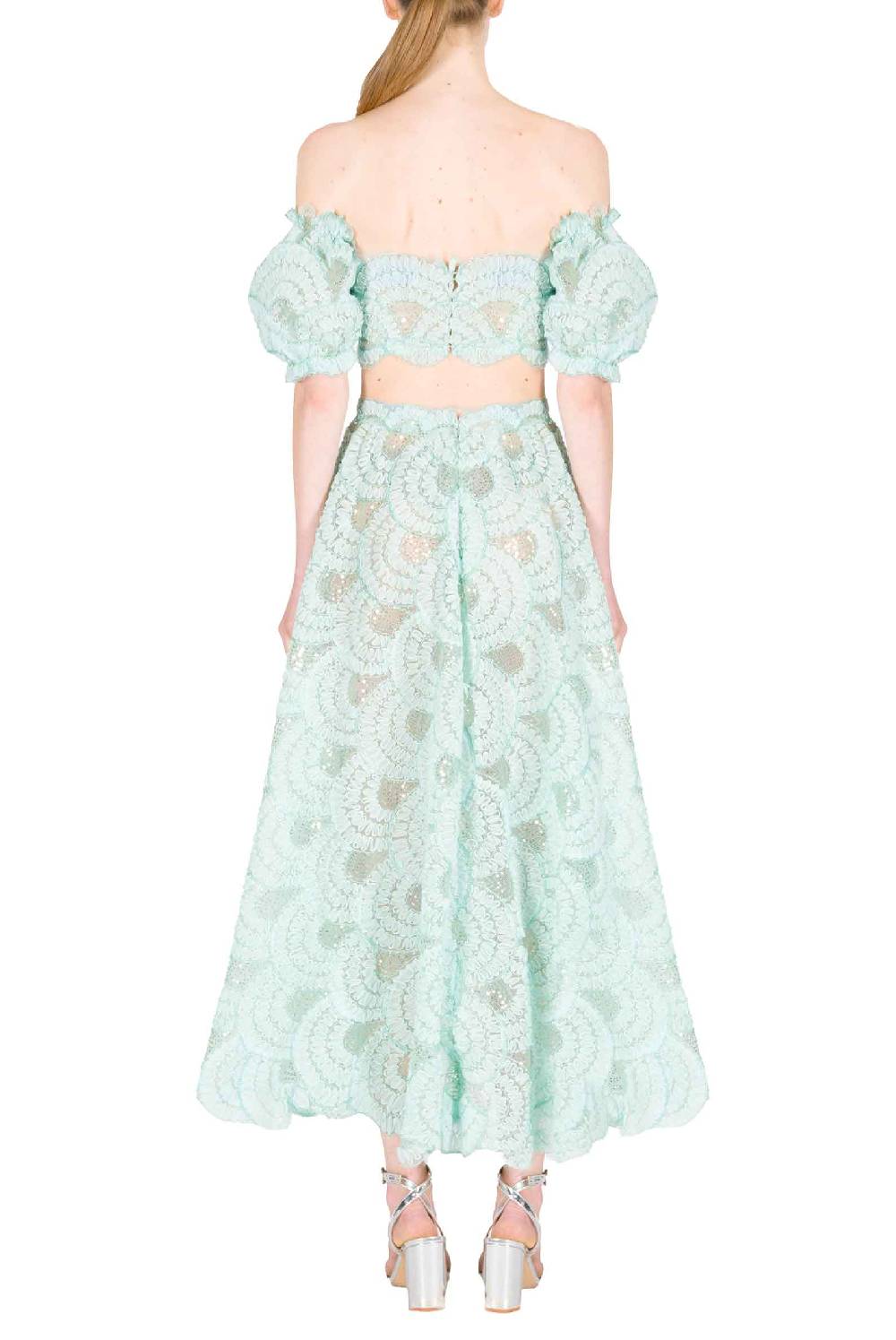 Luisa Beccaria Gonna a balze in tulle paillettes Offerta natalizia