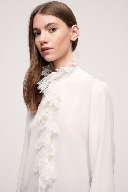 Luisa Spagnoli Lode - Camicia in seta In Vendita