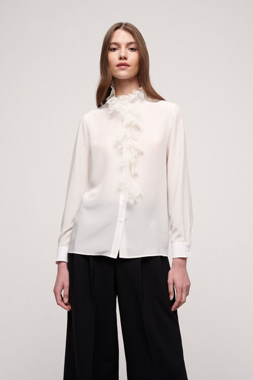 Luisa Spagnoli Lode - Camicia in seta In Vendita