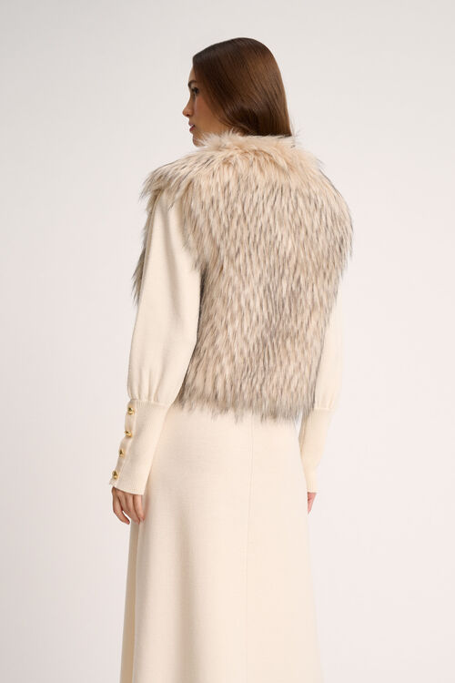 Luisa Spagnoli Smorfia - Gilet in faux fur Nuova