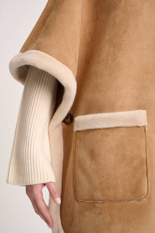 Luisa Spagnoli Spray - Mantella dettagli faux fur Vendita