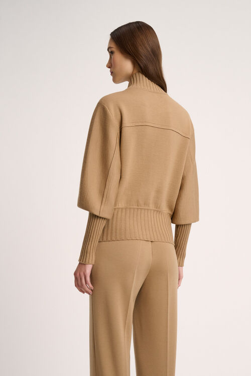 Luisa Spagnoli Merlo - Giacca bomber in maglia In Saldo