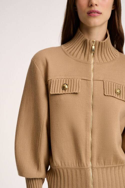 Luisa Spagnoli Merlo - Giacca bomber in maglia In Saldo