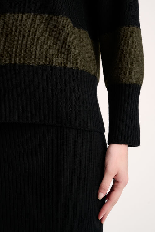 Luisa Spagnoli Marsupio - Pullover a righe Vendita Calda