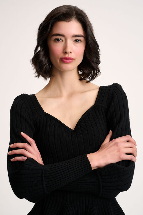 Luisa Spagnoli Merlato - Pullover scollo a cuore Vendita Economica