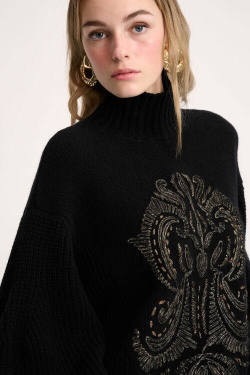 Luisa Spagnoli Colfiorito - Pullover ricamato Nuova