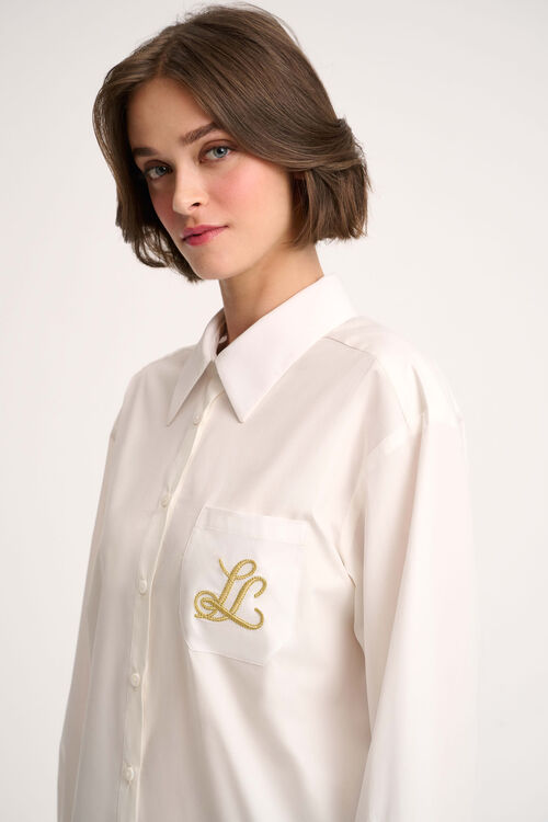 Luisa Spagnoli Legenda - Camicia ricamata Vendita Calda