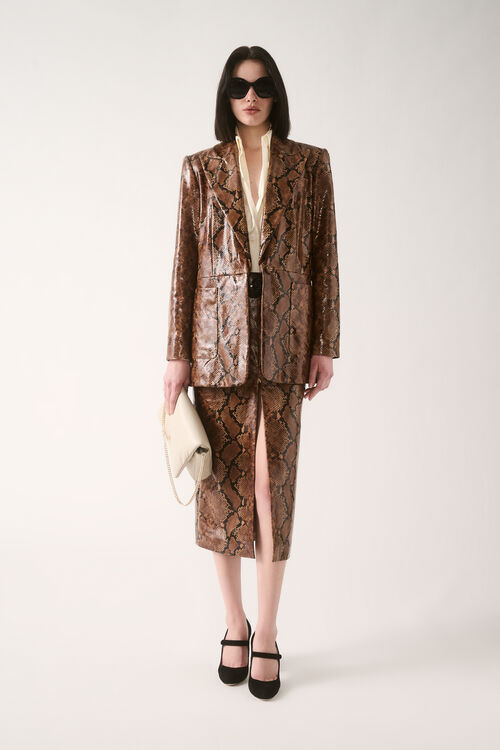 Luisa Spagnoli Francia - Gonna in pelle - Fashion Show Hotsell