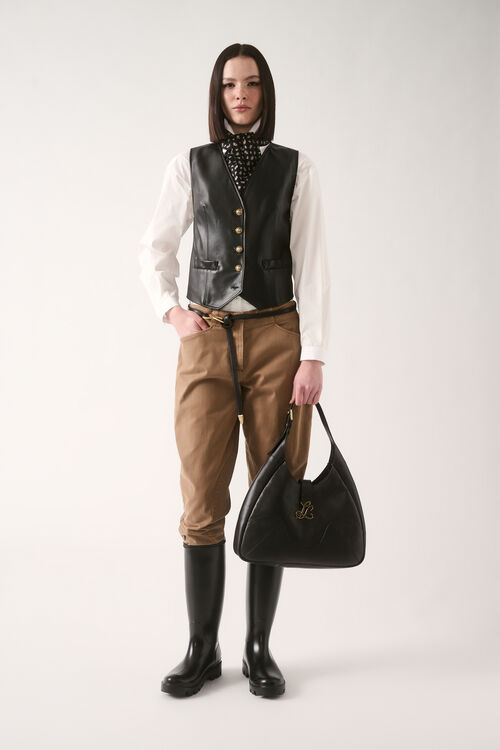 Luisa Spagnoli Orient - Pantaloni in cotone Sostegno trimestrale