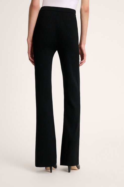 Luisa Spagnoli Molletta - Pantaloni flared in maglia 50% di sconto con spedizione gratuita