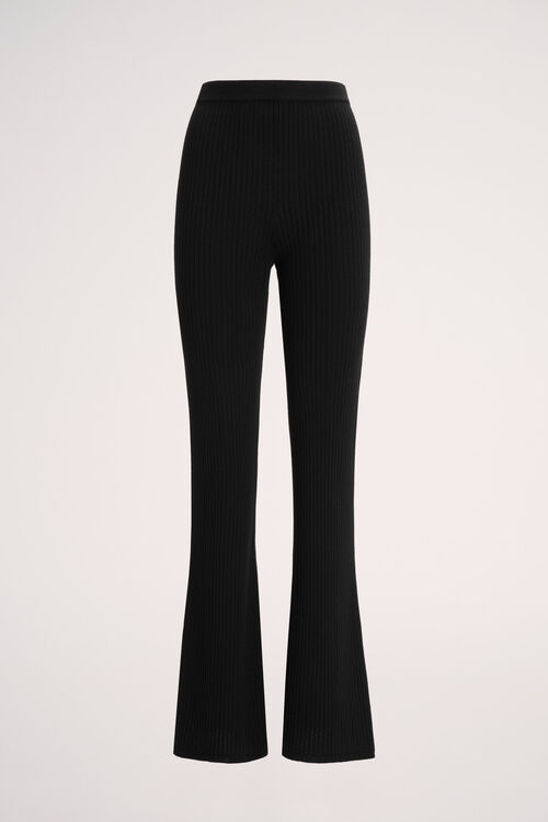 Luisa Spagnoli Molletta - Pantaloni flared in maglia 50% di sconto con spedizione gratuita