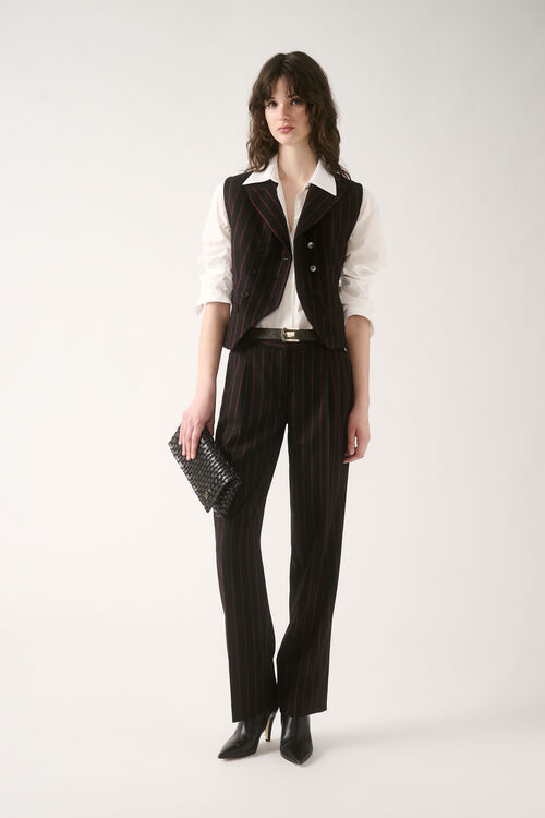 Luisa Spagnoli Ottonario - Pantaloni a righe Black Friday Prezzi