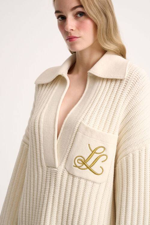 Luisa Spagnoli Maniacale - Maxi pullover ricamato - Fashion Show Online