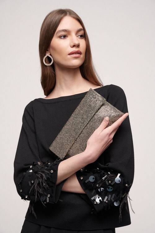 Luisa Spagnoli Imma - Pochette in strass Esporta salva