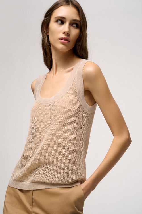 Luisa Spagnoli Cupo - Top in viscosa mesh Fino al 60% di sconto