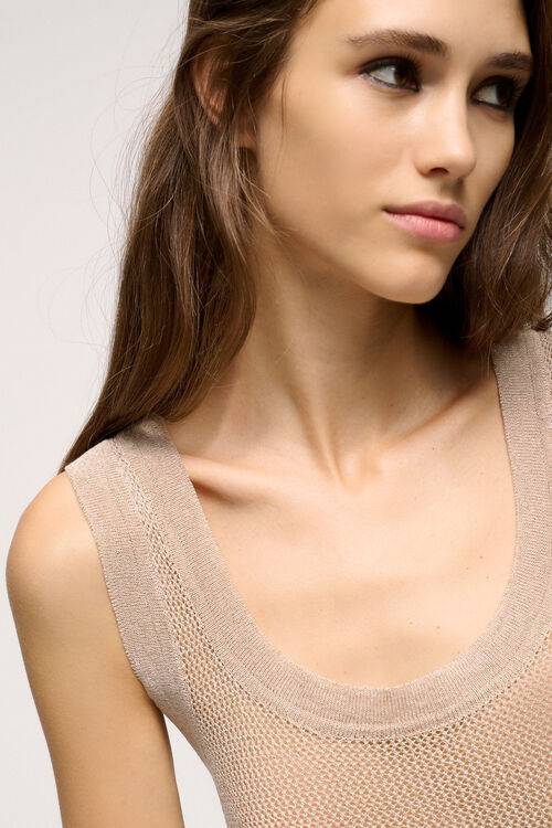 Luisa Spagnoli Cupo - Top in viscosa mesh Fino al 60% di sconto