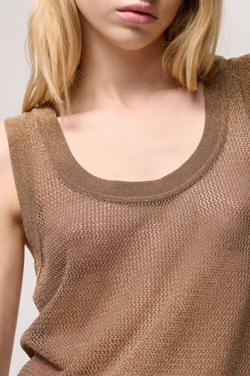 Luisa Spagnoli Cupo - Top in viscosa mesh Fino al 65% di sconto