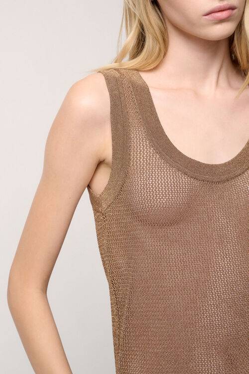 Luisa Spagnoli Cupo - Top in viscosa mesh Fino al 65% di sconto