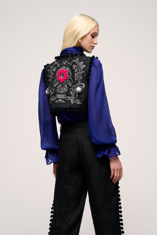 Luisa Spagnoli Vegano - Gilet modello bolero - Fashion Show Spedizione Gratuita