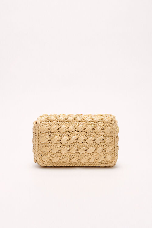 Luisa Spagnoli Ilia - Mini tracolla in rafia Sconto