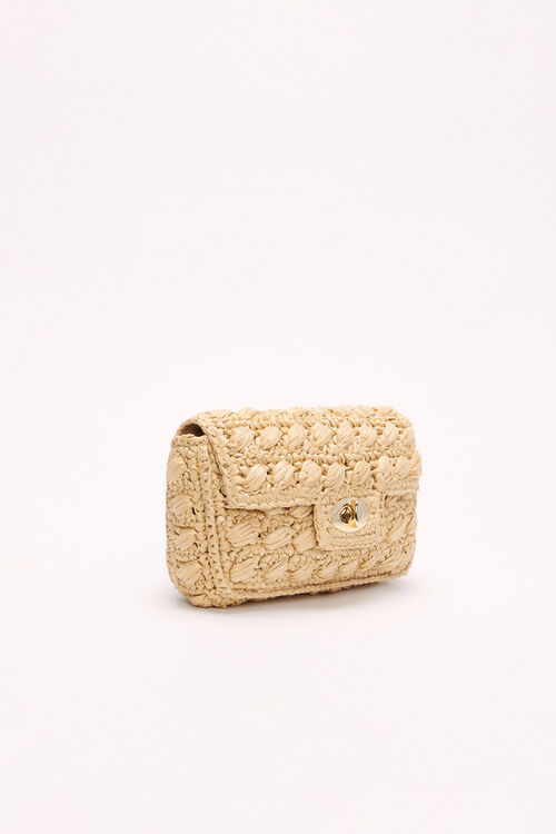 Luisa Spagnoli Ilia - Mini tracolla in rafia Sconto