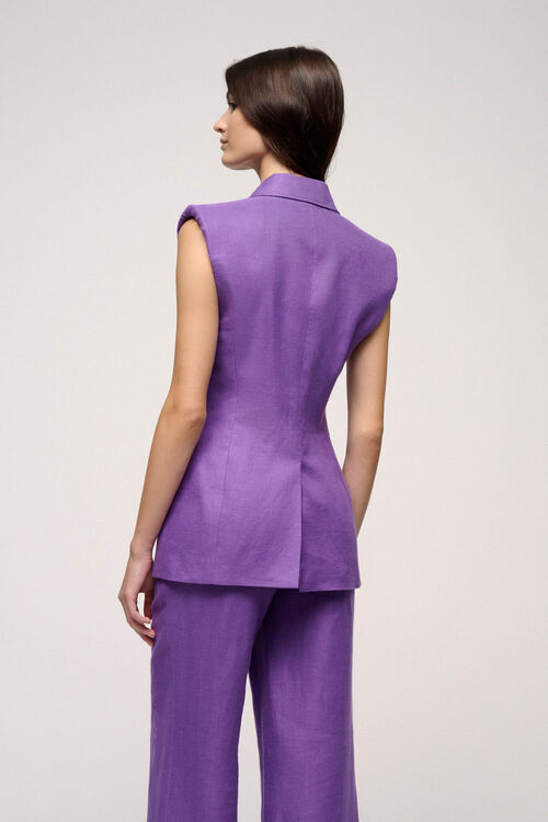 Luisa Spagnoli Volta - Gilet in misto lino In Linea