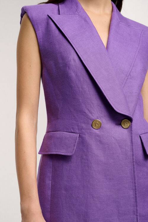 Luisa Spagnoli Volta - Gilet in misto lino In Linea