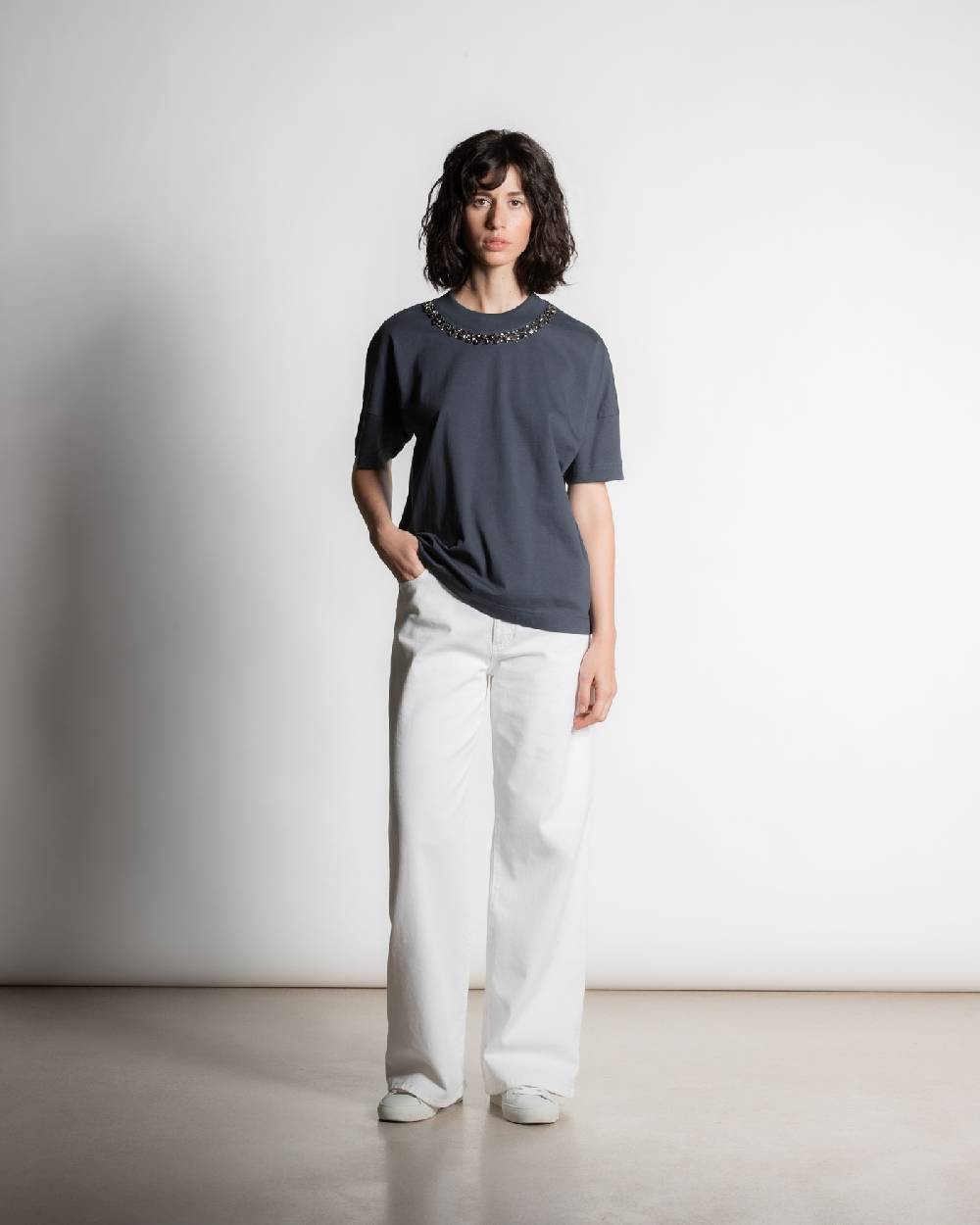 Rialto 48 T-SHIRT CON DETTAGLIO CRISTALLI Hotsell