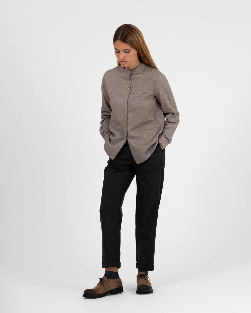 Rialto 48 CAMICIA CON BOTTONE SWAROVSKI Vendita Calda