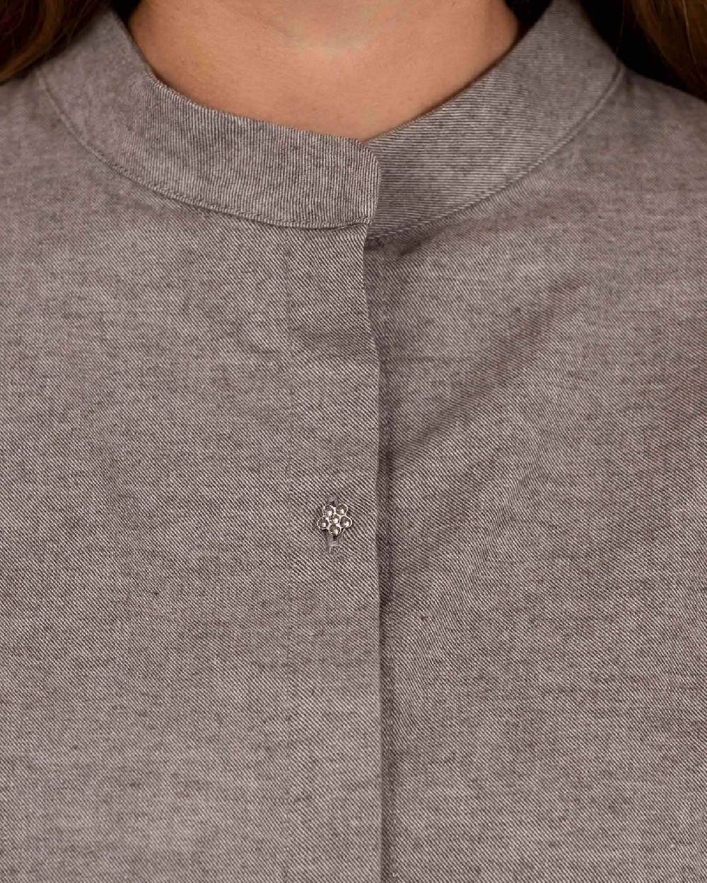 Rialto 48 CAMICIA CON BOTTONE SWAROVSKI Vendita Calda
