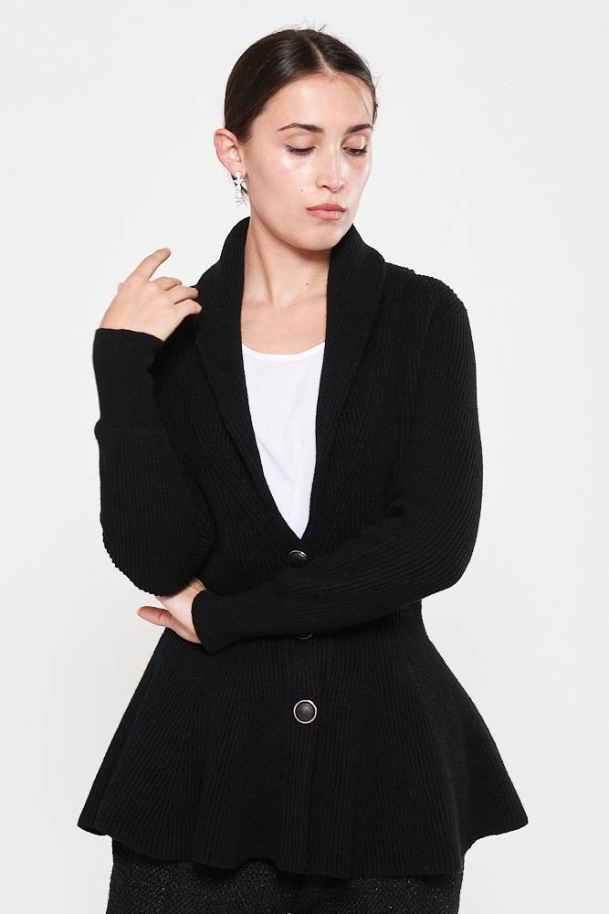Rrocco Ragni Cardigan con volant Saldi Di Fabbrica